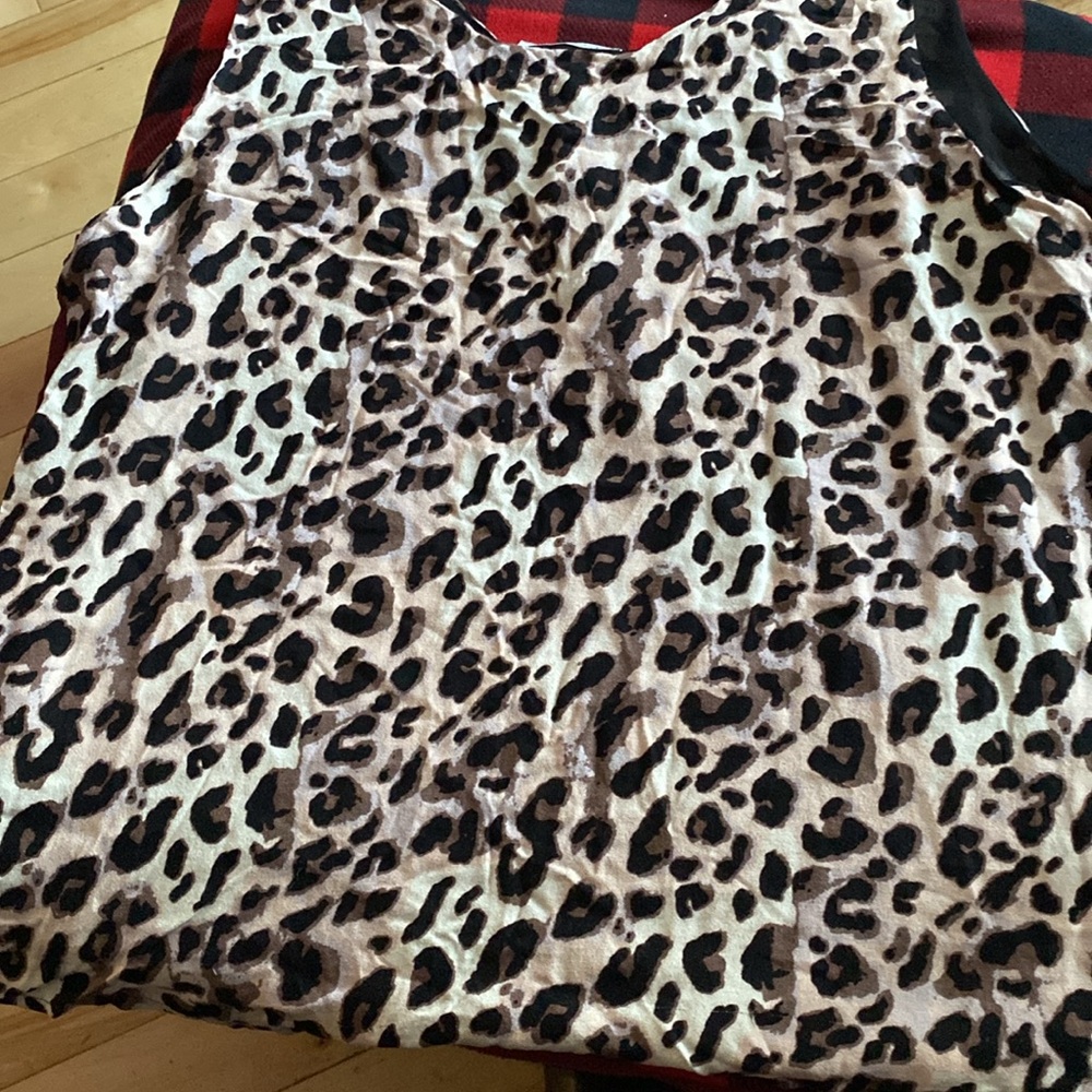Dex Animal Print Blouse with Red Accents - Picture 4 of 5